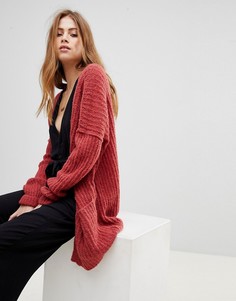 Кардиган с добавлением шерсти альпака Free People Weekend Getaway - Красный
