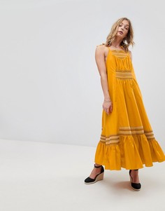 Свободное платье миди Free People Another Love - Желтый