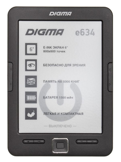 Электронная книга Digma E634 Black