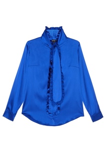 Синяя блузка с завязками