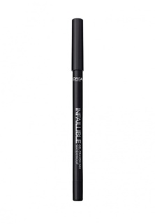 LOreal Paris Стойкий гелевый карандаш для глаз "Infaillible", Оттенок 1, На черной стороне