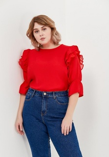 Топ LOST INK PLUS TOP WITH PLEATED TRIM SLEEVE