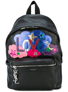 рюкзак с нашивками Love Saint Laurent