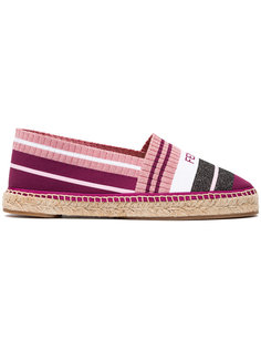Striped logo espadrilles Fendi