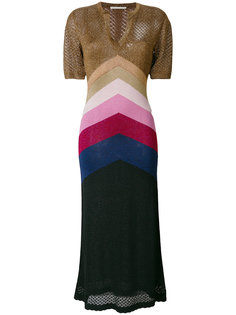 платье дизайна колор-блок с люрексом Marco De Vincenzo