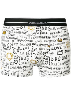 love family logo printed boxers Dolce & Gabbana Underwear