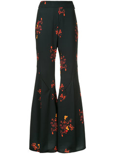 расклешенные брюки с цветочным принтом Ellery