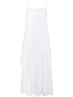 asymmetric ruched midi dress Esteban Cortazar