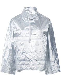 металлизированная куртка-дождевик Courrèges