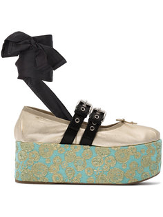 75 jacquard platform shoes Miu Miu