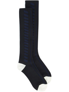 длинные носки с полосатой отделкой Pleats Please By Issey Miyake