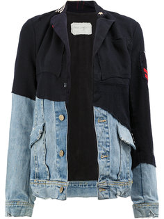 джинсовая куртка со вставками  Greg Lauren