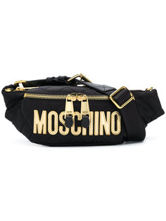 сумка на пояс с логотипом  Moschino