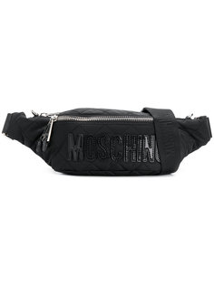 нейлоновая поясная сумка с логотипом Moschino