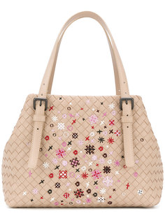 сумка-тоут Intrecciato с вышивкой Bottega Veneta
