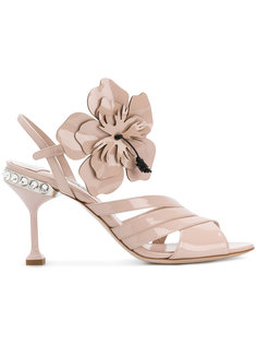 floral embellished sandals  Miu Miu