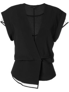 многослойный топ  с запахом Alexander Wang
