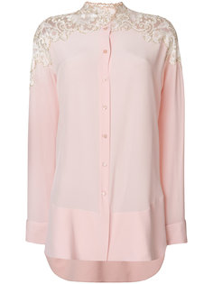 платье на пуговицах с кружевной отделкой  Ermanno Scervino