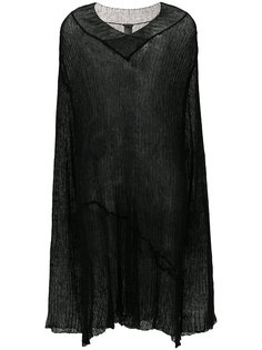 длинный полупрозрачный свитер  Ann Demeulemeester Blanche