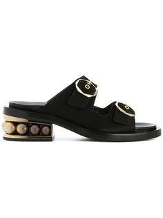 мюли с пряжками Nicholas Kirkwood