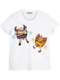 футболка с отделкой Creature Burberry