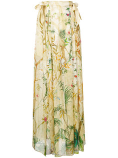 юбка макси с цветочным принтом Alberta Ferretti