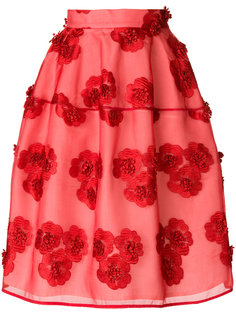 юбка с цветочной вышивкой P.A.R.O.S.H.