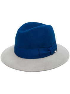 двухцветная шапка-федора с бантом Woolrich
