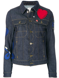 джинсовая куртка с нашивкой сердцем  Zadig & Voltaire