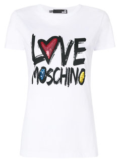футболка с принтом логотипа Love Moschino