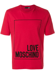 футболка с принтом логотипа в стиле оверсайз Love Moschino