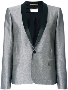 приталенный пиджак с отделкой металлик  Saint Laurent