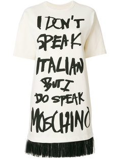 платье-футболка со слоганом Moschino