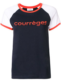 футболка с принтом логотипа Courrèges