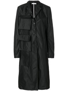 unisex sling solid pocket coat Delada