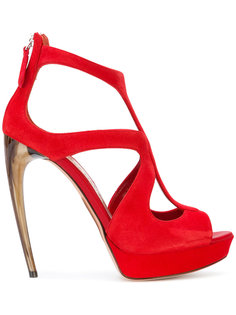 horn heel sandals Alexander McQueen