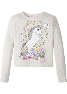Свитшот (натуральный меланж с рисунком) Bonprix