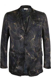 Однобортный пиджак из вискозы Dries Van Noten