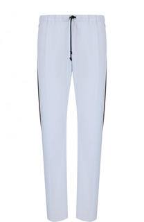 Хлопковые брюки прямого кроя с лампасами Dries Van Noten