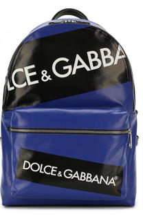 Текстильный рюкзак Vulcano с кожаной отделкой Dolce &amp; Gabbana
