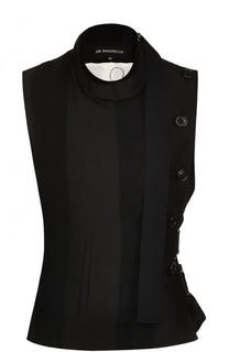 Однотонный жилет из вискозы с воротником-стойкой Ann Demeulemeester