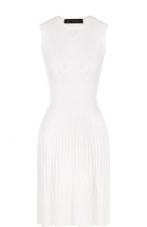 Приталенное мини-платье с плиссированной юбкой Versace