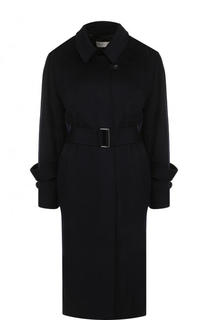 Однотонное кашемировое пальто с широким поясом Victoria Beckham