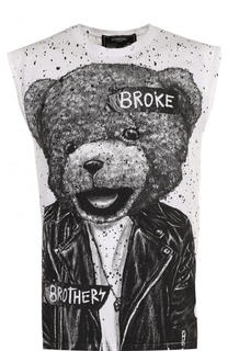 Хлопковая майка с принтом Dom Rebel