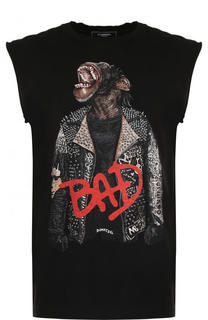 Хлопковая майка с принтом Dom Rebel