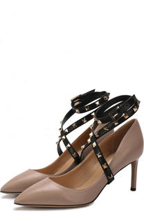 Кожаные туфли Studwrap с ремешками на шпильке Valentino