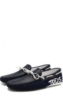 Комбинированные мокасины с аппликацией Tod’s