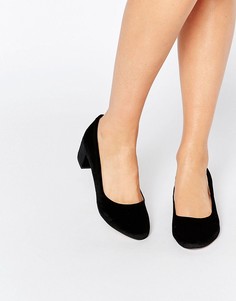 Балетки на блочном каблуке River Island - Черный