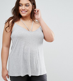 Топ с бретелями решеткой ASOS CURVE The Ultimate - Серый