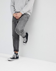 Черные выбеленные джинсы с защипами ASOS - Черный